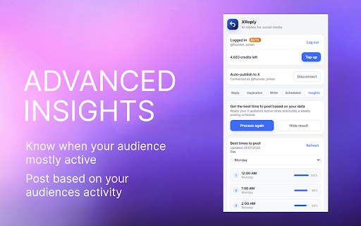 XReply :: Click any post on X to get AI-suggested replies, powered by your XReply account.