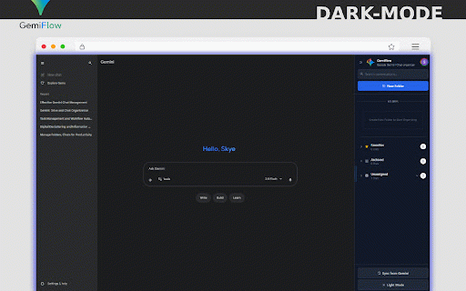 Gemini Chat & Folders Organizer - GemiFlow :: Organize Google Gemini chats with folders, prompt libraries, custom instructions, and a unified sidebar interface.