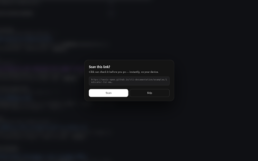 Clikk :: Checks links for safety before you visit them — on-device AI plus URLhaus, OpenPhish and ThreatFox blocklists. Private by design.