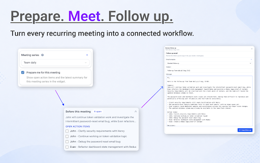 AI Meeting Assistant — Live Meeting Notes :: No-bot meeting notes for Google Meet, Zoom and Teams. Get live transcripts, summaries, action items and follow-ups. Free, no signup.