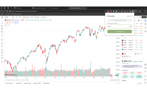 Tab Locker :: Secure tab locking with advanced features including dark mode and encryption