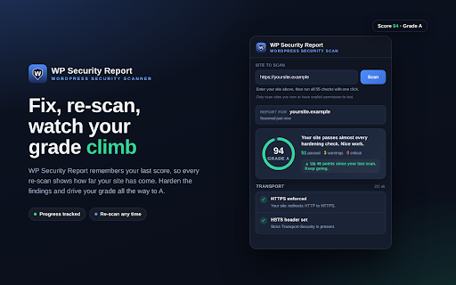 WP Security Report :: Secure your Wordpress site with WP Security Report