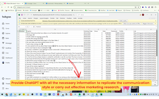 WhatTheFeed | Instagram Content Analyzer, Sorter & Exporter :: Ordina e analizza i post e reels di Instagram per visualizzazioni, like o commenti