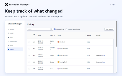 Extension Manager :: A simple way to manage your browser extensions