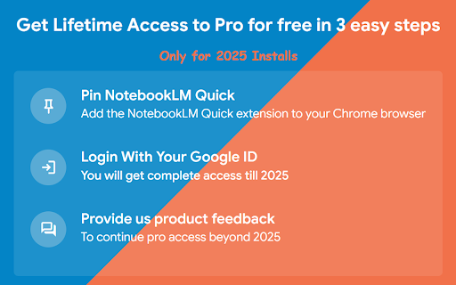 NotebookLM Quick :: Import content behind login to NotebookLM. Course materials, PDFs, articles - 1-Click.