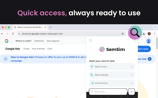 SemSim – Google Search Simulator for SEO :: Simulate Google results by location & language. Build SERP queries, save presets, history & favorites for SEO & Google Ads.