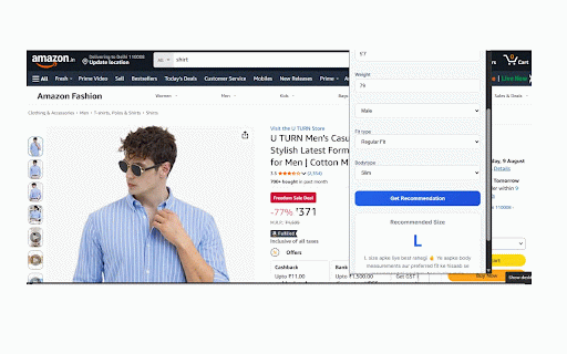SYVORA AI Size Assistant :: AI-powered clothing size recommendations for Amazon, Myntra, Flipkart, and Meesho.