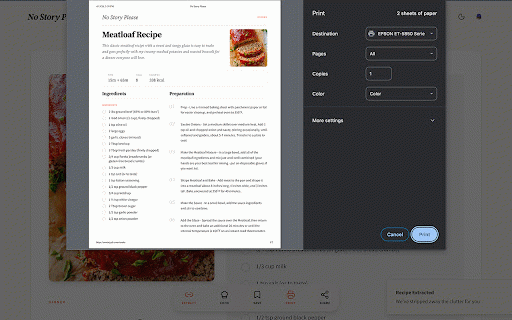 No Story Please :: Extract clean, printable recipes from any site. No ads, no life stories — just the recipe.
