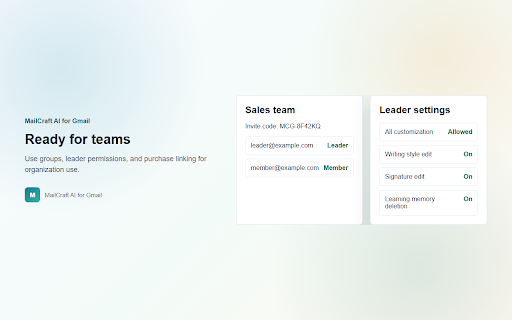 MailCraft AI for Gmail :: Draft personalized Gmail messages with AI.