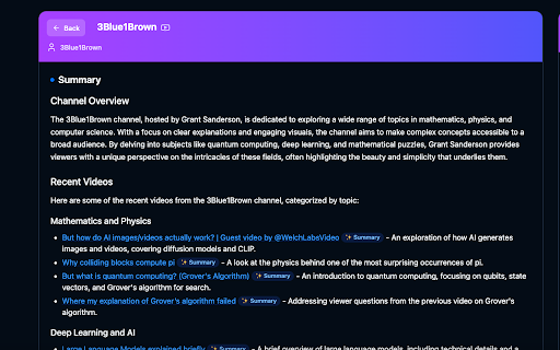 Free Video and Webpage Summarizer :: Get an instant summary of any YouTube video or webpage free using AI