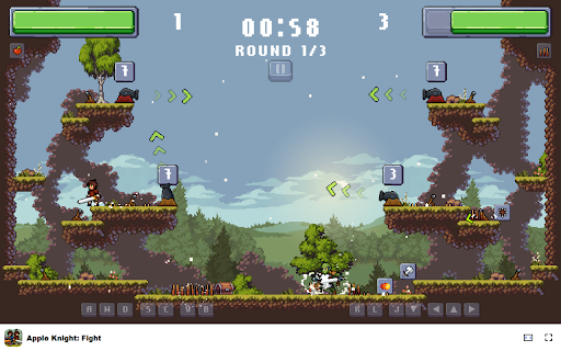 Apple Knight: Fight Game - Engage in Epic Knightly Duels! :: Join epic knight duels in this free, offline-compatible Chrome extension action platformer!