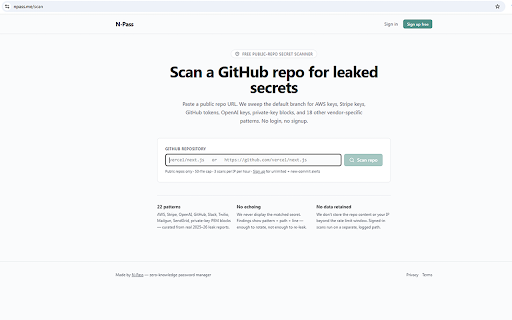 N-Pass :: Zero-knowledge password manager — Chrome / Firefox / Edge extension.