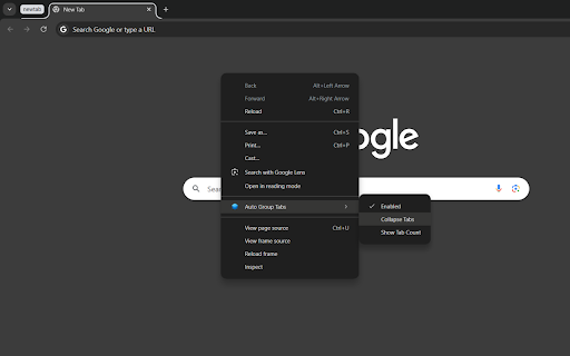 Auto Group Tabs :: Keep you tab bar tidy with auto grouping without need to group them manually.