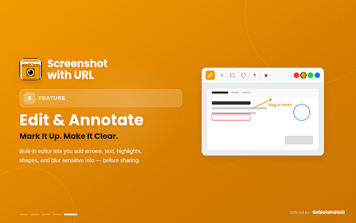 Screenshot with URL :: Capture visible, selected area, or full page screenshots with URL bar, record screen, edit and annotate