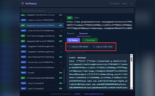 NetReplay – Capture & Replay Network Requests :: Capture every fetch & XHR request on any page. Inspect headers, view response bodies, and replay requests in one click.