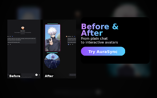 AuraSync :: AuraSync: Floating avatar bubbles, reactions, life mode & immersive enhancements.