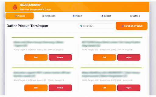 ROAS Monitor :: ROAS Monitor Extension - Biar Iklan Shopee Makin Gacor