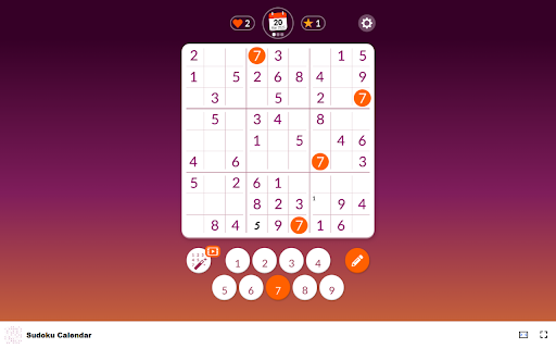 Sudoku Calendar Game - Play Free, Ad-Free Sudoku Anytime! :: Dive into Sudoku with our sleek Chrome extension - play anytime, anywhere, totally ad-free!