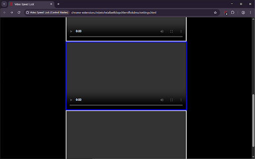 Video Speed Lock (Control Master) :: It keeps the video playback speed at the desired speed at all times.