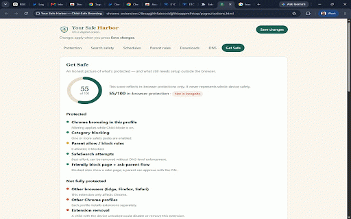 Your Safe Harbor — Child-Safe Browsing :: Free, local-first parental controls for Chrome: category blocking, parent rules, schedules, SafeSearch, and a safety guide.