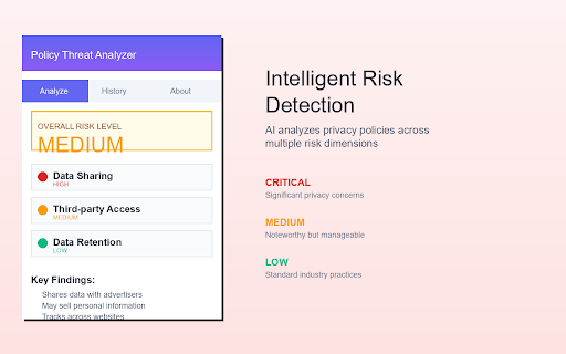 Policy Threat Analyzer :: AI-powered analysis of legal documents to identify hidden risks, unfair terms, and threats to your privacy.
