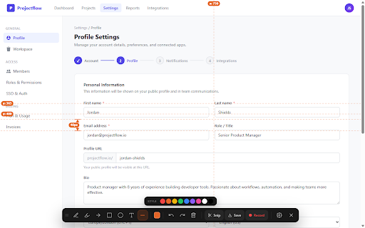 JustShowMe: Annotate, Snip & Record :: Record, snip, and annotate webpages privately. No account, no cloud, no tracking.