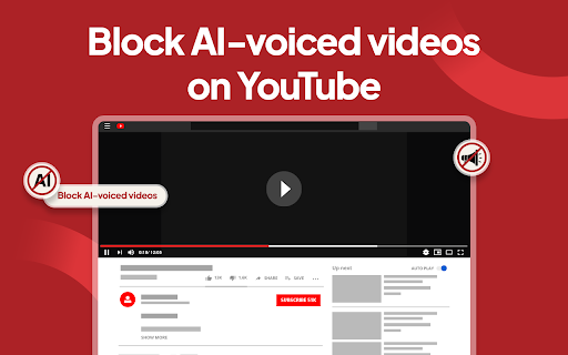 AI Content Shield - AI Detector & Content Blocker :: AI Detector & AI Content Blocker - AI Content Shield: Block AI videos, posts, articles on YouTube, Social Media, Google, and Web.
