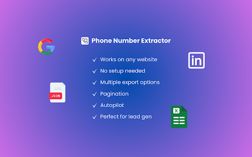 Phone Number Extractor – Auto Extract & Export Phone Numbers :: Extract phone numbers from any website in a single click.