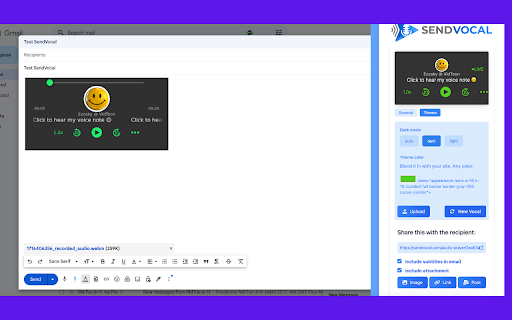 SendVocal: AI Voice Mail & Transcription :: Record and send voice messages with instant AI transcription, all from your browser.