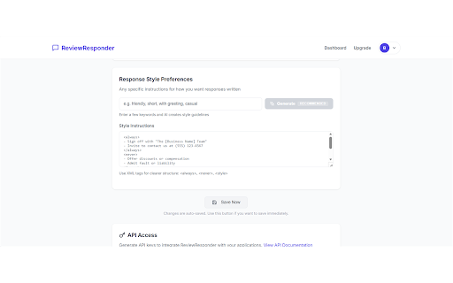 Google Review Response Generator - AI :: AI review response generator. Create personalized, professional replies to customer reviews in seconds. Add your business context.
