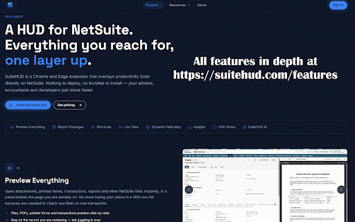 SuiteHUD for NetSuite :: SuiteHUD | The productivity Heads-Up Display for NetSuite power users.