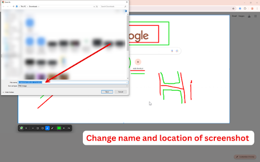 Screenshot Extension :: Take a screenshot and save it to a location of your choice.