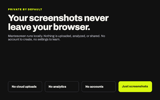Mantescreen :: Capture clean full-page screenshots from the current tab.