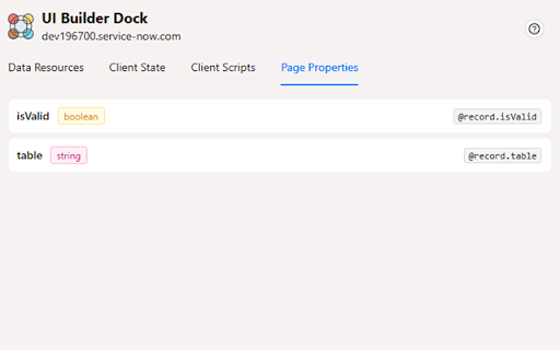 UI Builder Dock for ServiceNow :: A lightweight utility that enhances ServiceNow UI Builder development by making key parts easier to explore and understand.
