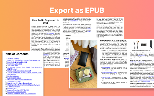 Blog to EPUB :: Export blog articles to EPUB files