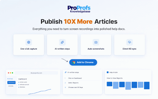 ProProfs Knowledge Base – AI Capture :: Create step-by-step guides for your Knowledge Base.