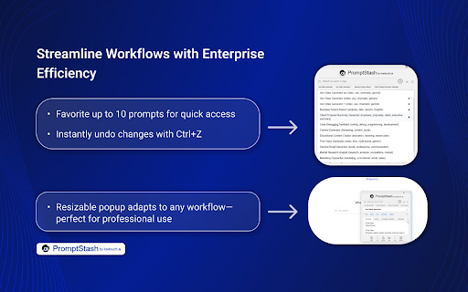 PromptStash - ChatGPT, Grok & Gemini veo AI Prompt Manager by lowtouch.ai :: Organize & deploy AI prompts across ChatGPT, Perplexity, Copilot, Google AI Studio, Gemini and more