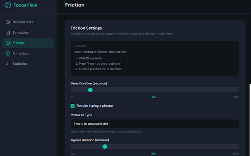 Focus Flow - Productivity Extension :: Stay focused and productive with site blocking, time tracking, and Pomodoro timer