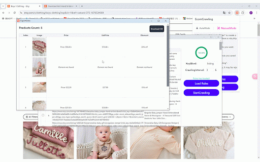 EcomCrawler :: Automatic and Manual crawling of e-commerce data.