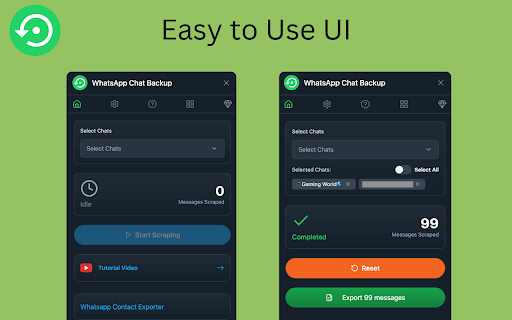 WhatsApp Chat Backup :: Backup WhatsApp chats to CSV, JSON, or Excel. Save messages & media with WhatsApp Chat Backup.