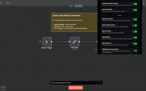 n8n Chat :: Cursor for n8n - create, edit, debug, and optimize n8n workflows using a simple chat.