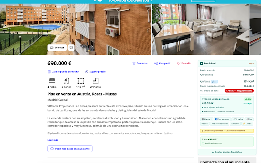 PrecioReal — Precios reales :: ¿Cuánto vale ese piso realmente? Precios reales de compraventa en cada anuncio de Idealista, Fotocasa y Pisos.com.