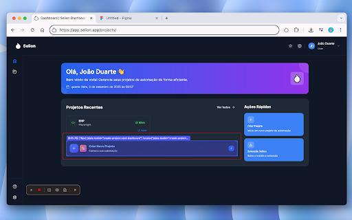 Selion :: Automatize seus testes em segundos: capture elementos, gere código pronto e sincronize na nuvem.