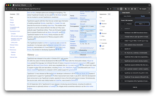 Deep Page Search :: Advanced semantic search tool with AND/OR/NEAR operators, autocomplete, and regex support for finding content on any webpage