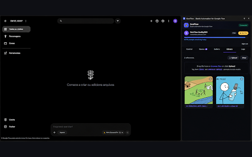 GenFlow - Auto Veo & Nano Banana on Google Flow :: Batch-generate Veo videos and Nano Banana images on Google Flow: queue, reference mapping, auto-upscale and bulk download.