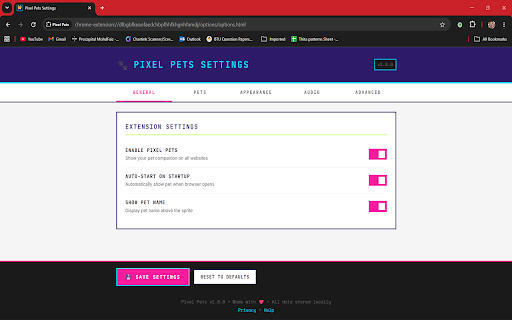 Pixel Pets :: A virtual pixel-art pet that lives on your browser! Feed it, play with it, and unlock achievements.