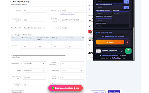 Evolution E-Com — Meesho Form AutoFiller :: Smart Meesho Auto-Fill Tool. Upload CSV and auto-fill seller forms with pause/resume control. Secure & fast listing assistant.