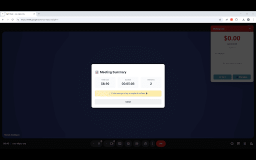 Meeting Cost Calculator :: See how much your meetings really cost in real-time. Calculate meeting expenses based on attendee salaries.