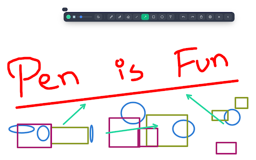Pen Is Fun :: Draw, highlight, and annotate on any web page with vector drawing, laser pointers, blur redaction, and customizable hotkeys.
