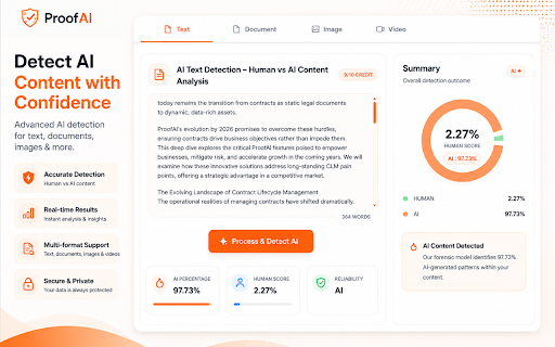 ProofAI :: Enterprise-grade AI content detection and automation.
